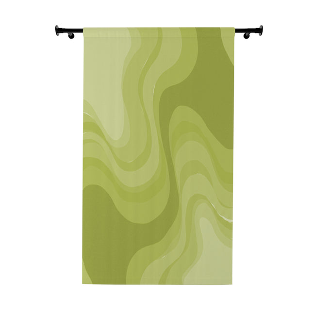 Lemon Wavey Window Curtain, 50" x  84", blackout