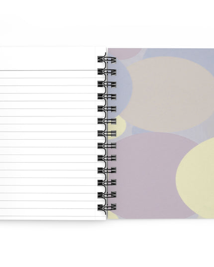 Pastel Soft Blue and Soft White Patches Spiral Bound Journal, 5" x 7" 150 pages