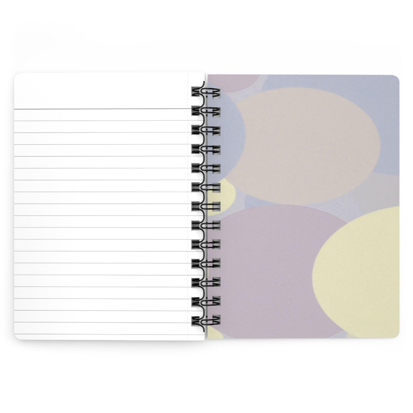 Pastel Soft Blue and Soft White Patches Spiral Bound Journal, 5" x 7" 150 pages