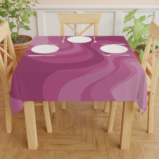 Pinky Mauve Wavey Tablecloth, 55" x 55"