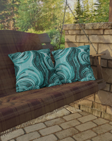Uzi Spiral Tif Outdoor Pillow, 18" x 18"