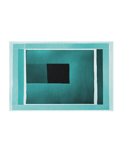 Mint Shadow Outdoor Rug, 24" x 36"