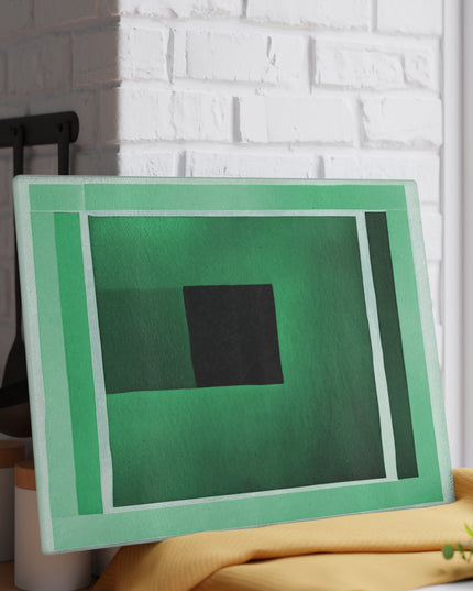 Mint Shadow Glass Cutting Board, 11" x 15"