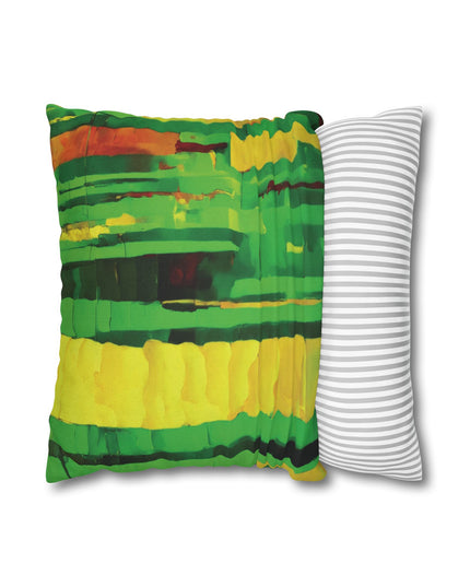 Striped Beta Spun Polyester Square Pillowcase, 14" x 14"