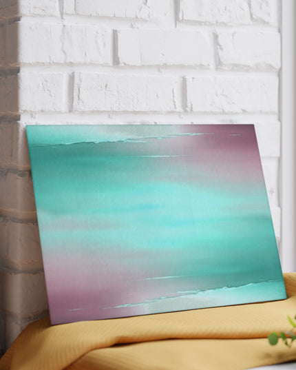 Green Sea Lavender Fog 8" x 11" Glass Cutting Board