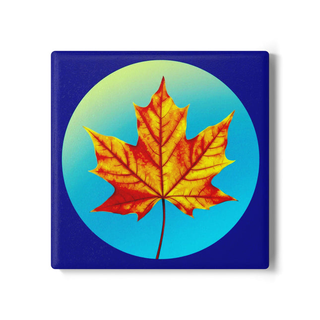 Alpha Maple Leaf 4" x 4" Square Ceramic Coaster