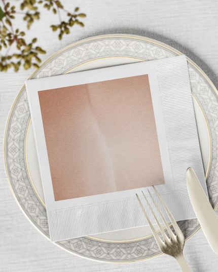 Soft Fade White Coined Napkins, 6.5" x 6.5"