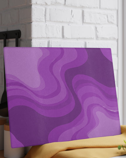 Wavey Purple Wavey Glass Cutting Board, 11" x 15"