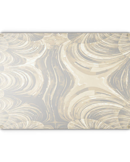 Uzi Spiral Light Brown 11" x 15" Glass Cutting Board