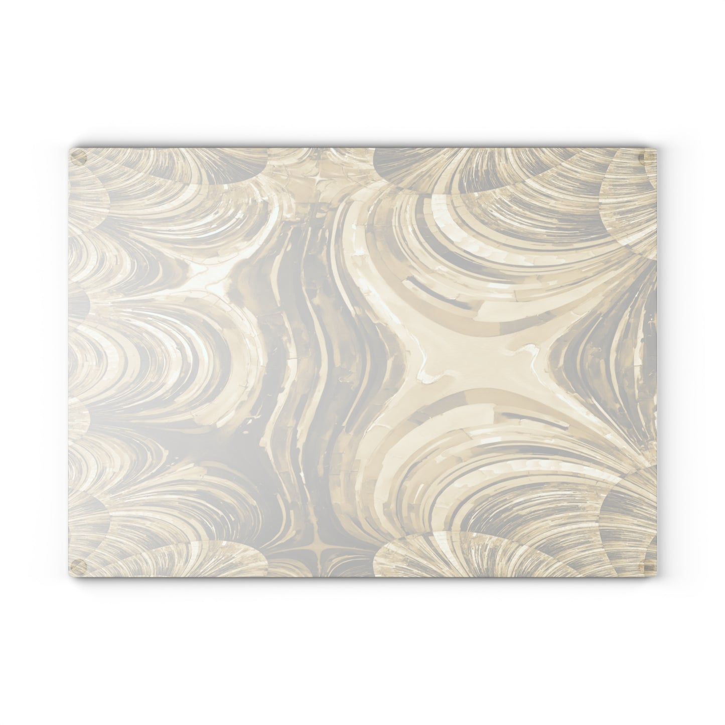 Uzi Spiral Light Brown 11" x 15" Glass Cutting Board