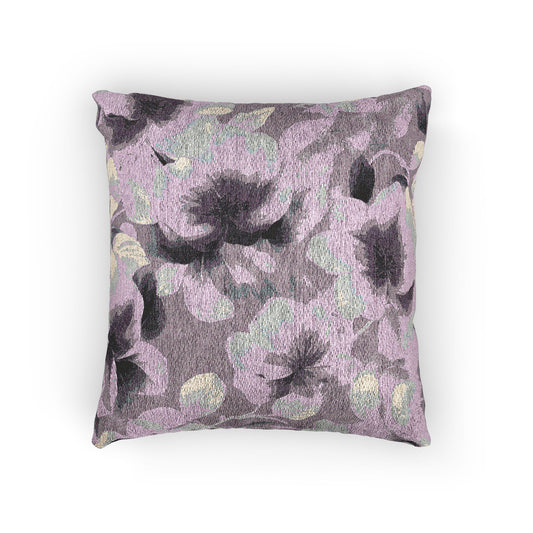 Blue Lavender Florals Woven Pillow, 17" x 18"