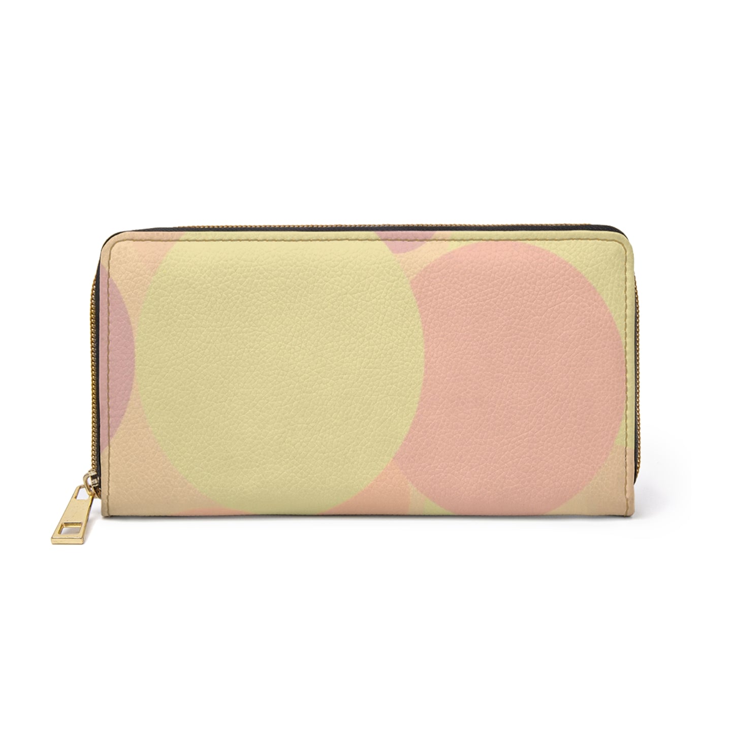 Pastel Hot Peach Patches Elegant Abstract Zipper Wallet - Stylish & Functional Accessory for Everyday Use