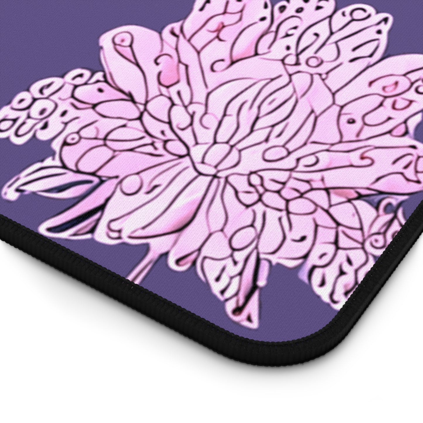 Magenta Floral Butterflies 16" x 32" Desk Mat