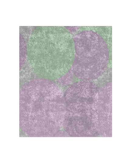 Pastel Lavender Purple and Soft Green Patches 50" x 60" Crushed Velvet Blanket
