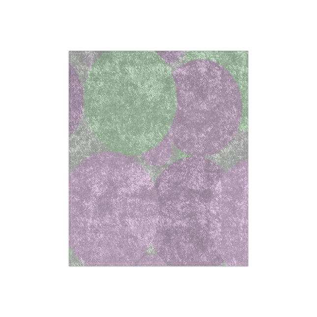 Pastel Lavender Purple and Soft Green Patches 50" x 60" Crushed Velvet Blanket