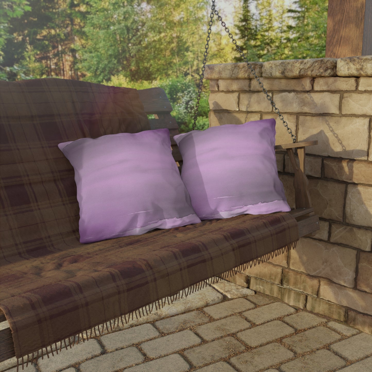 Dark Pink Sea Amethyst Fog 18" x 18" Outdoor Pillows