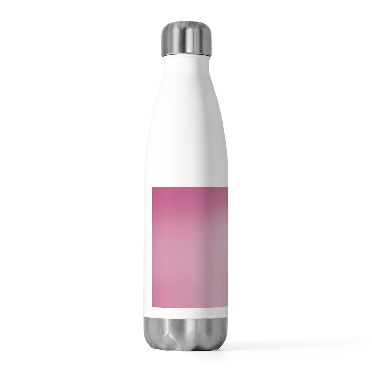 Pink Blush Fade 20oz Insulated White Water Bottle