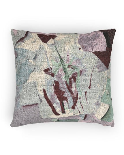 Deep Red Lavender Paper Paint Woven Pillow, 17" x 18"