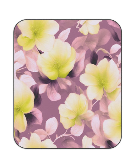 Lemon Blossom Floral Bunch 61" × 51" Picnic Blanket