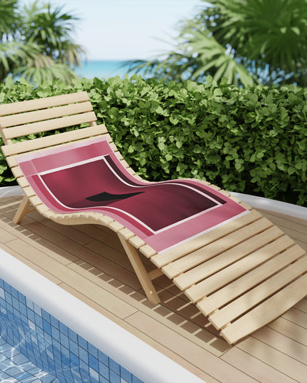 Red Shadow Beach Towel, 24" x 44"