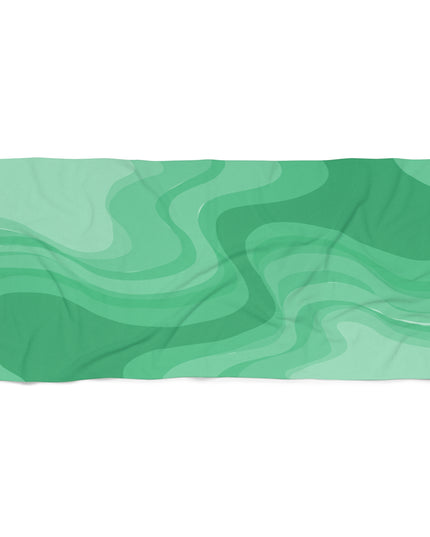 Mint Green Wavey 30" x 60" Beach Towel