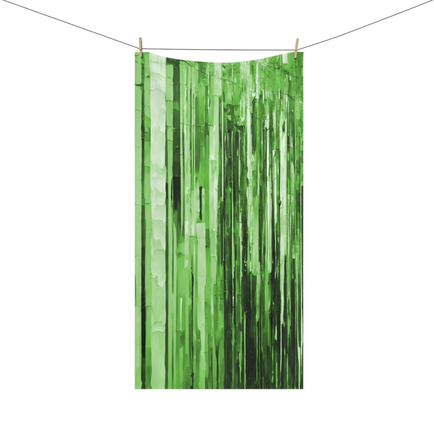Striped Mint Pastel 30" x 60" Mink-Cotton Towel (50% polyester, 50% cotton)