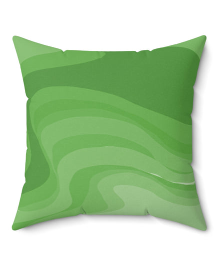 Greenie Meanie Wavey 20" x 20" Faux Suede Square Pillow