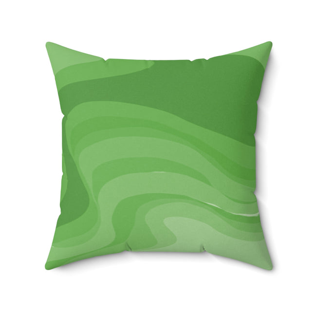 Greenie Meanie Wavey 20" x 20" Faux Suede Square Pillow