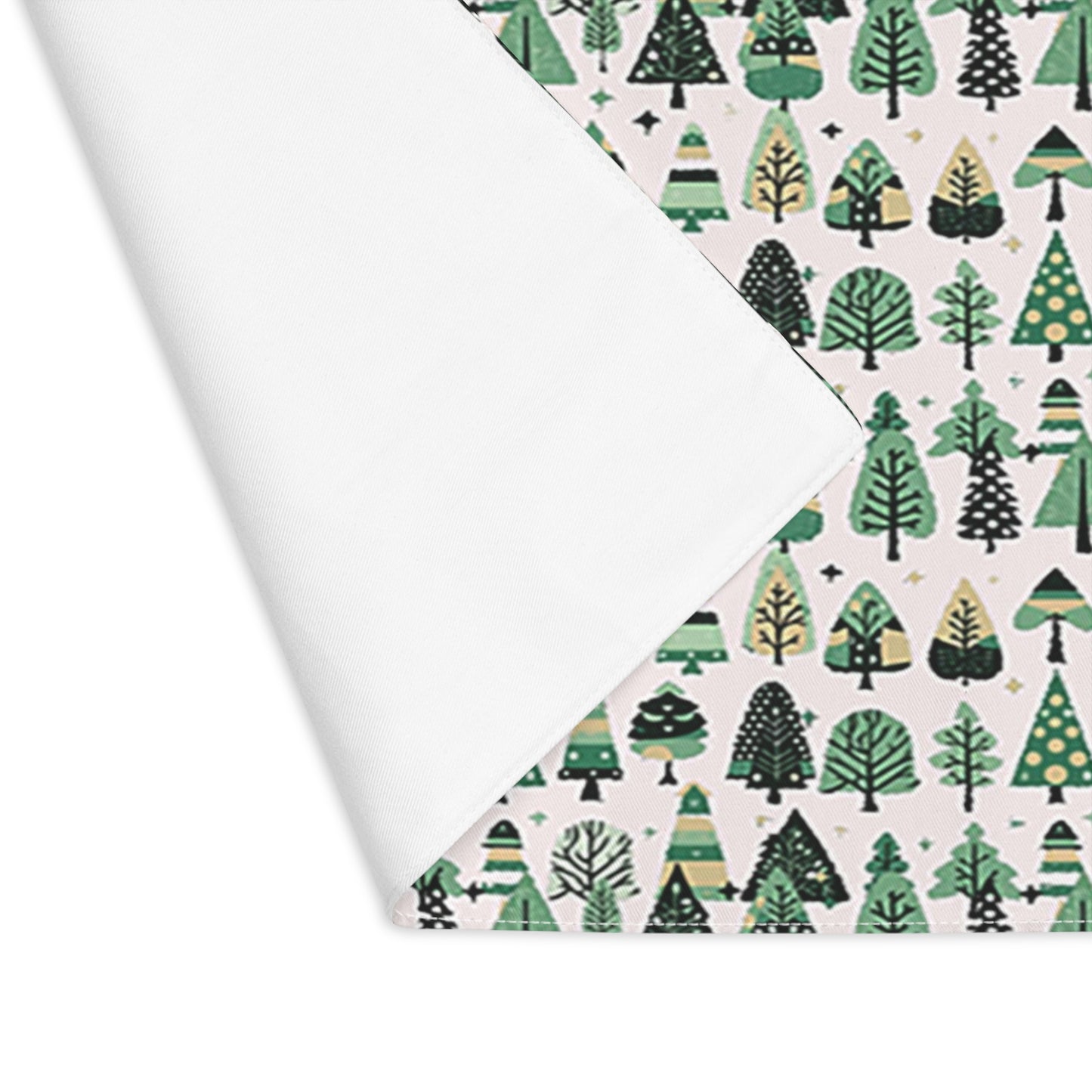 Mini Vintage Green Trees Placemat, 1 pc