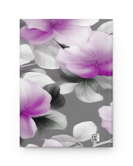 Purple Blossom Floral Bunch Hardcover Journal Matte with 150 lined pages, 5.75" x 8"