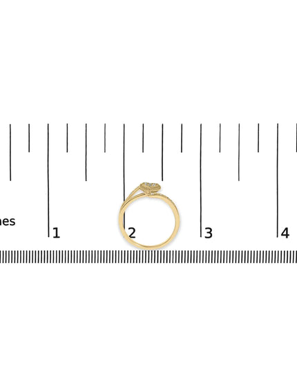 14K Yellow Gold Plated .925 Sterling Silver Diamond Accent Filigree Heart Promise Ring (I-J Color, I3 Clarity)