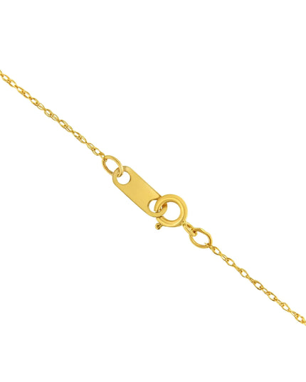 10K Gold 0.5 mm Slender & Dainty Fine Rope Chain Necklace