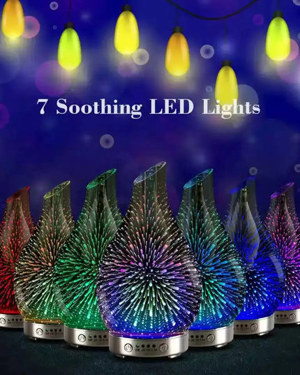Glass Aromatherapy Essential Oil LED Diffuser