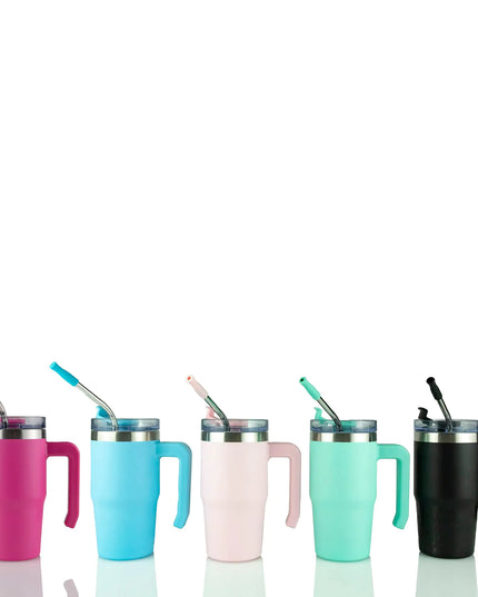12oz POWDER COATED GRIPPY TUMBLER