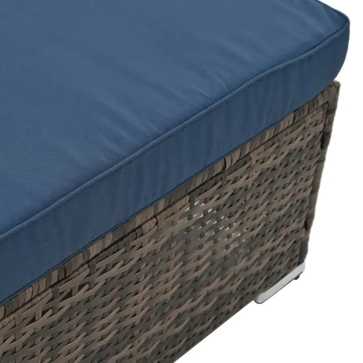 4-Piece PE Wicker Patio Furniture Set – Outdoor Chairs, Loveseat & Glass Coffee Table