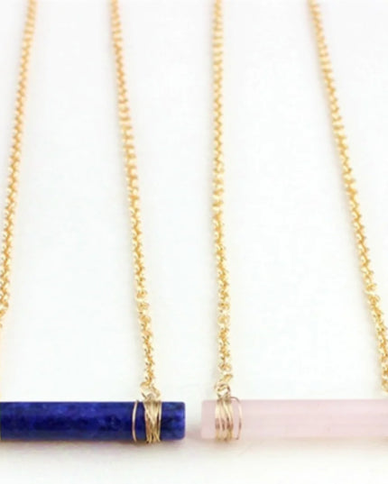 Quartz Cylinder Necklace