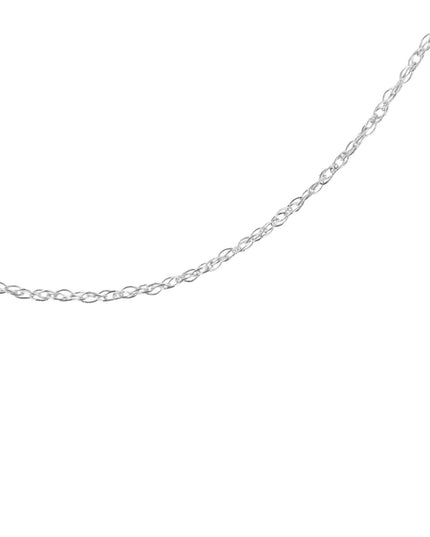 10K Gold 0.5 mm Slender & Dainty Fine Rope Chain Necklace