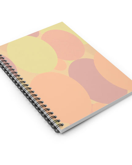 Pastel Hot Peach Patches Spiral Notebook - Ruled Line, 6" x 8", 118 pages