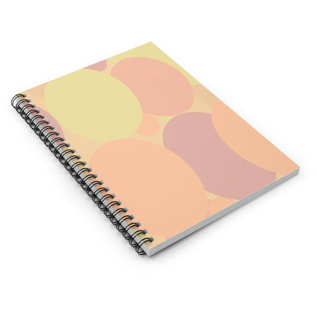 Pastel Hot Peach Patches Spiral Notebook - Ruled Line, 6" x 8", 118 pages