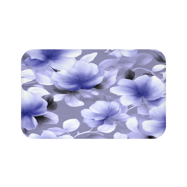Indigo Blossom Floral Bunch 34" x 21" Bath Mat