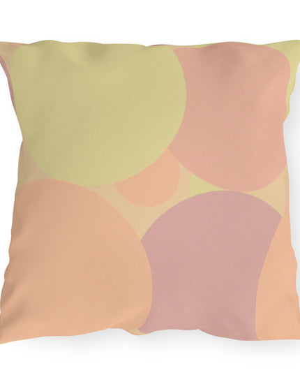 Pastel Hot Peach Patches 20" x 20" Outdoor Pillow
