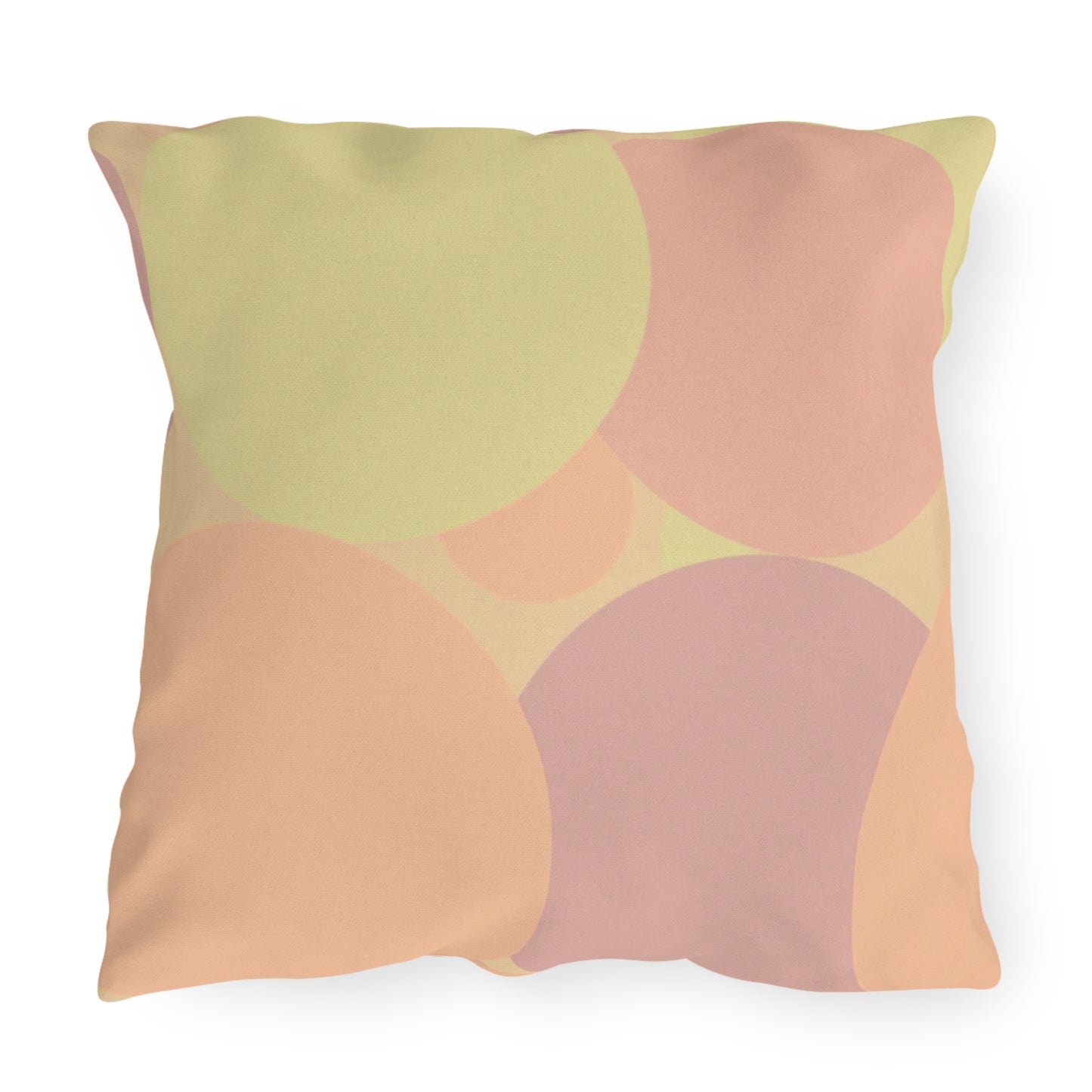 Pastel Hot Peach Patches 20" x 20" Outdoor Pillow