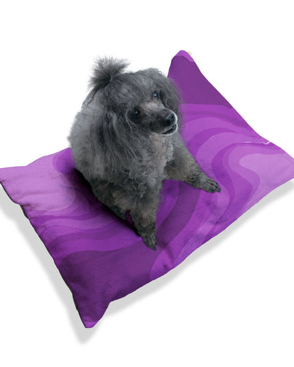 Wavey Purple Wavey 28" × 18" Pet Bed