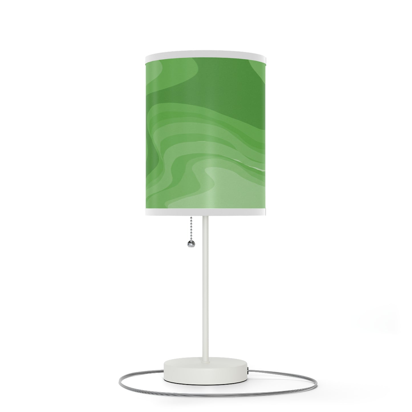 Greenie Meanie Wavey Table Lamp on a White or Silver Stand, US|CA plug