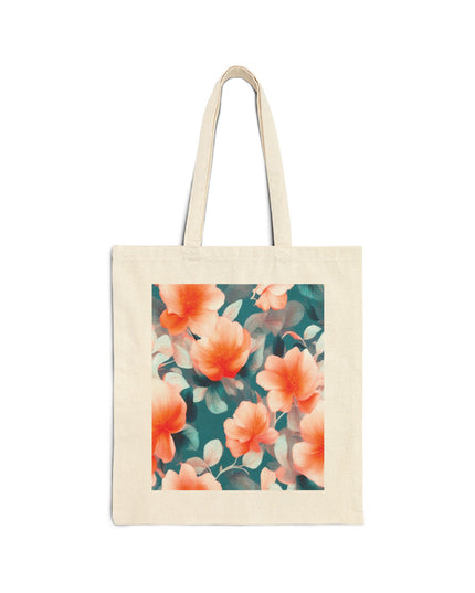 Orange Blossom Floral Bunch Cotton Canvas Tote Bag