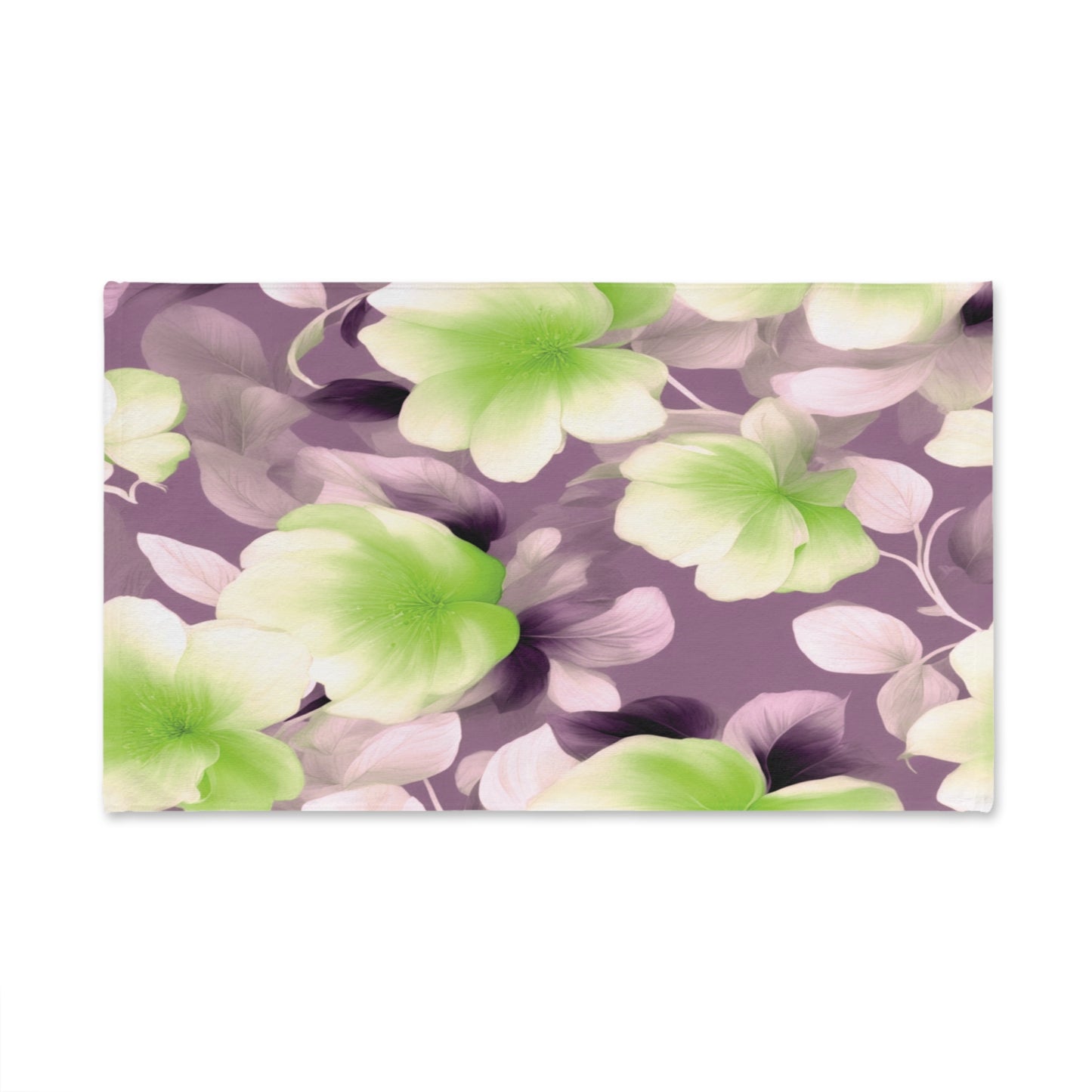 Lime Lavender Floral Bunch Hand Towel, 16" x 28"