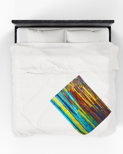 Striped Alpha Velveteen Plush Blanket, 30" x 40"