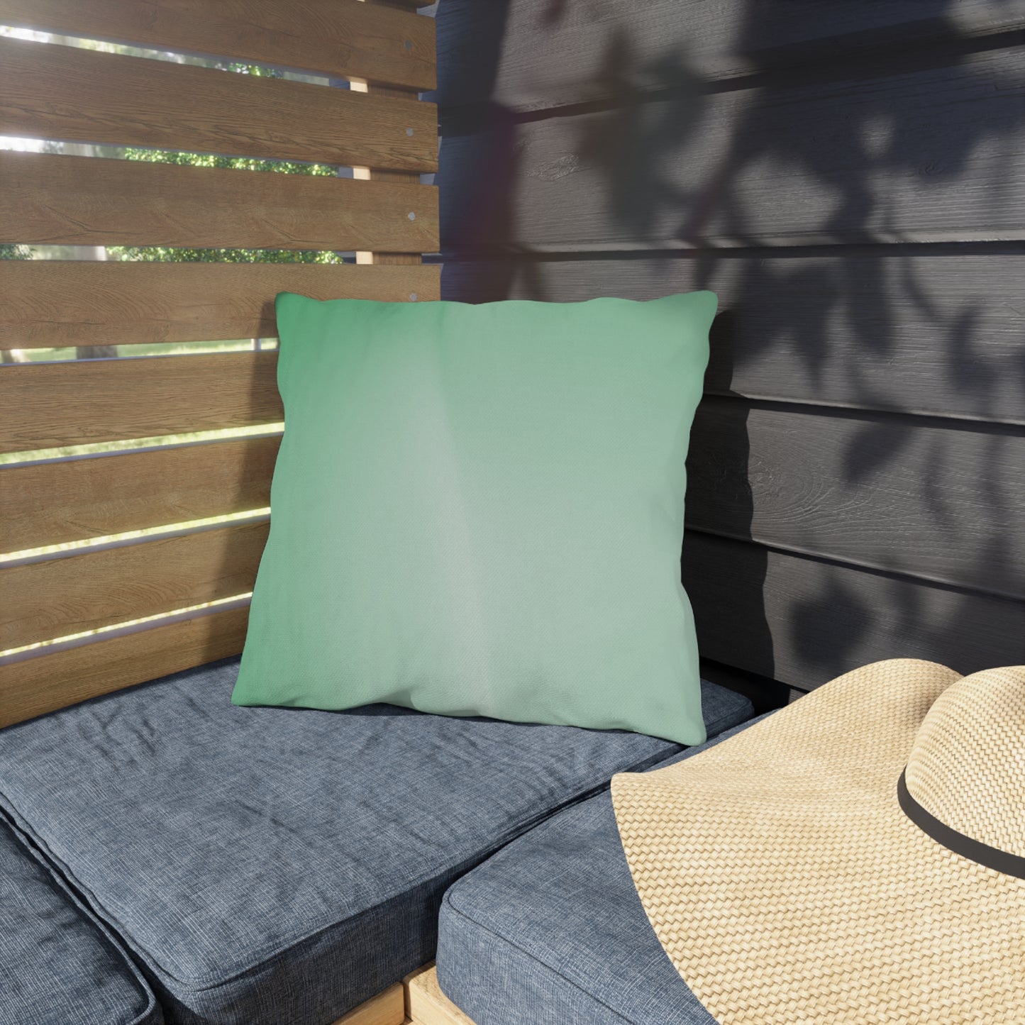 Mint Fade 16" x 16" Outdoor Pillow