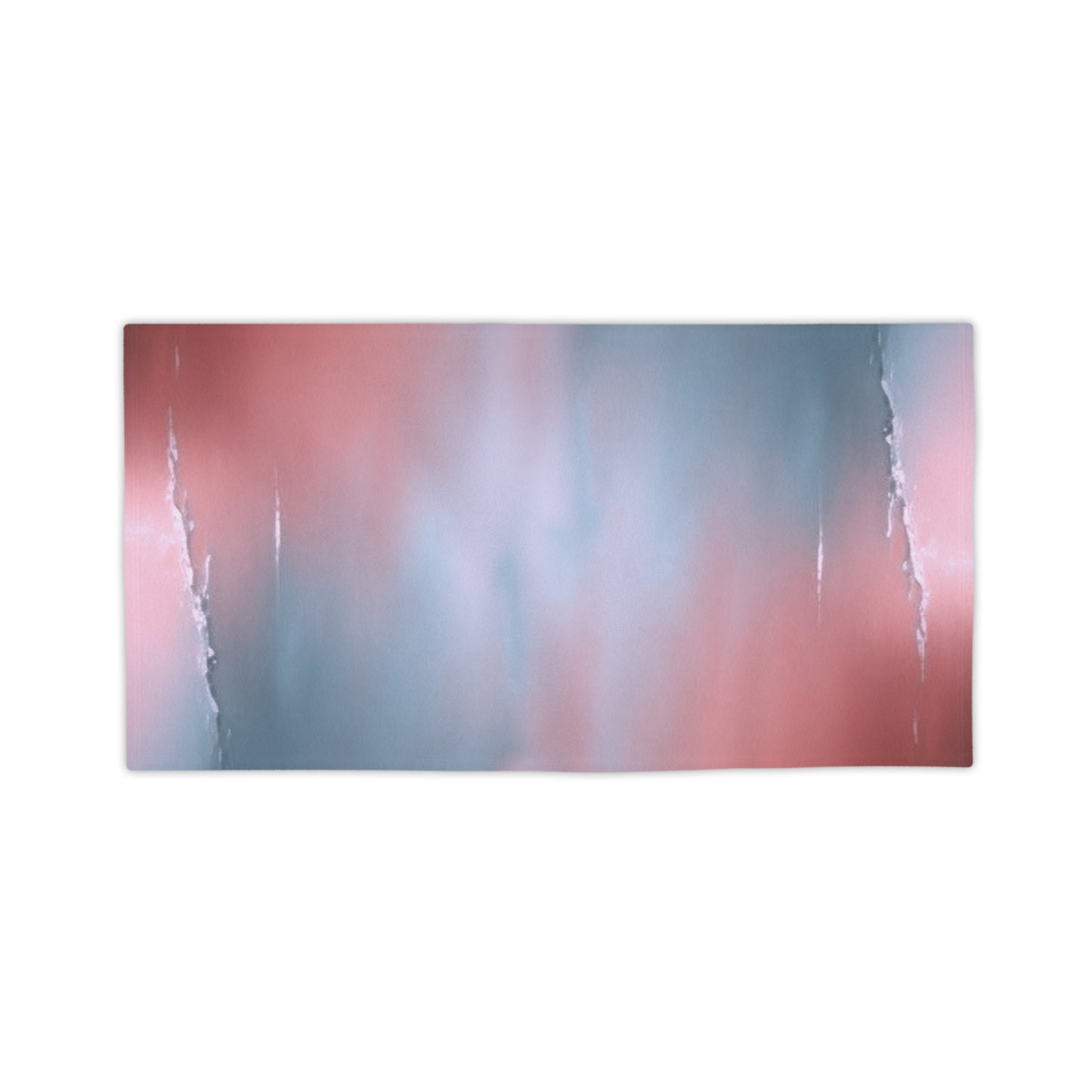 Gray Sea Pink Fog Beach Towel, 24" x 44"