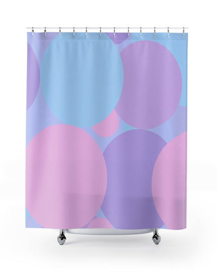 Pastel Purple and Mauve Patches Shower Curtains, 71" x 74"